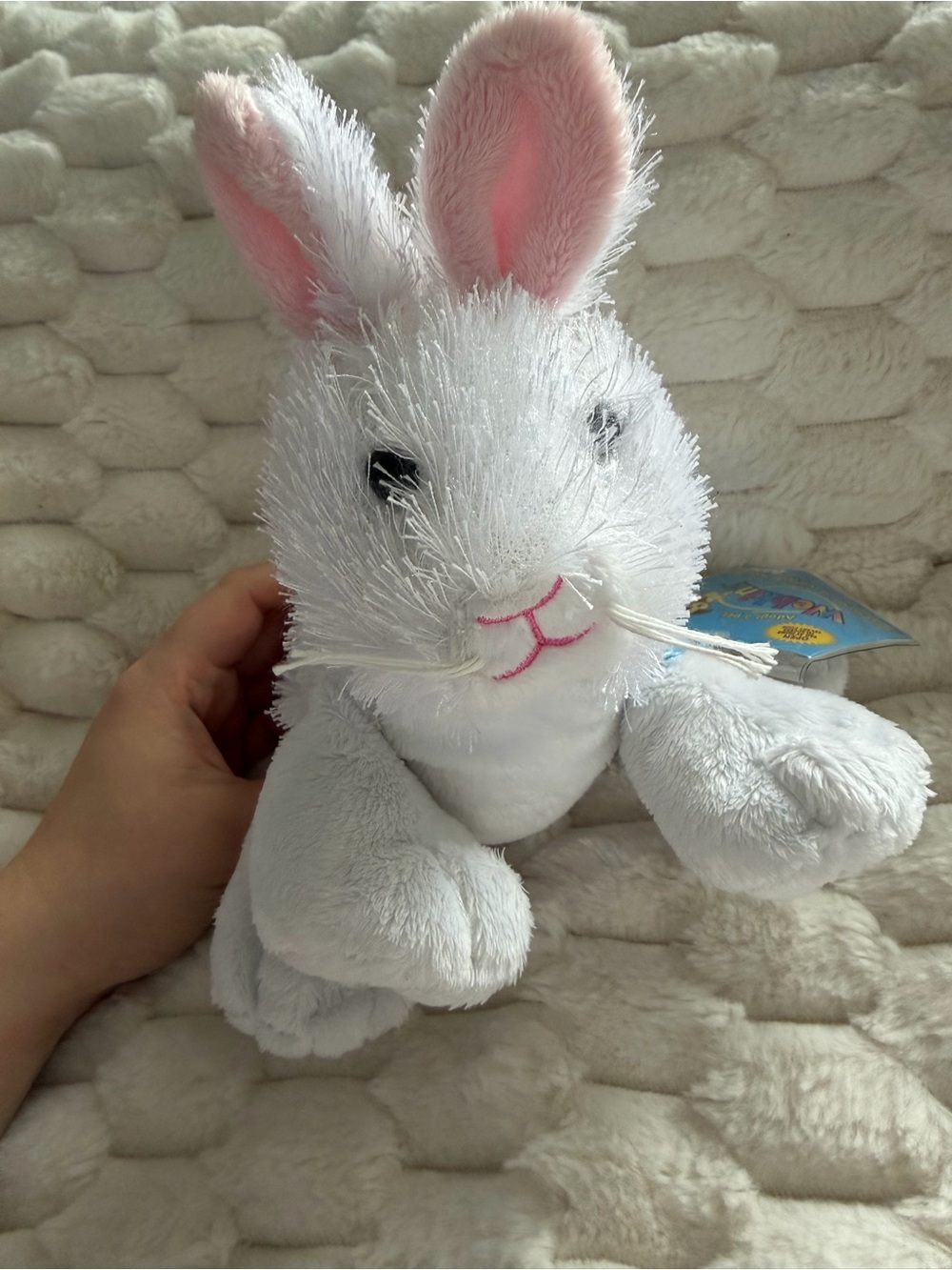 NWT WITH CODE Ganz Webkinz #HM078 WHITE BUNNY RABBIT Plush Stuffed Animal